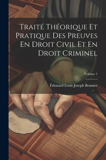 Traité Théorique Et Pratique Des Preuves En Droit Civil Et En Droit Criminel; Volume 1 Traité Théorique Et Pratique Des Preuves En Droit Civil Et En Droit Criminel; Volume 1