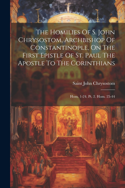 The Homilies Of S. John Chrysostom, Archbishop Of Constantinople, On The First Epistle Of St. Paul The Apostle To The Corinthians The Homilies Of S. John Chrysostom, Archbishop Of Constantinople, On The First Epistle Of St. Paul The Apostle To The Corinthians