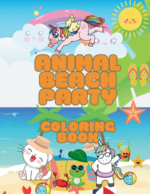 Animal Beach Party Coloring Book Animal Beach Party Coloring Book