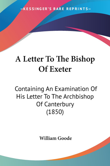 A Letter To The Bishop Of Exeter