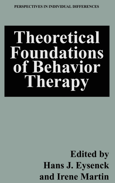 Theoretical Foundations of Behavior Therapy