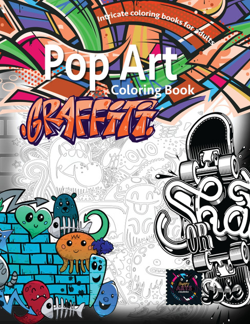Graffiti pop art coloring book, coloring books for adults relaxation Graffiti pop art coloring book, coloring books for adults relaxation