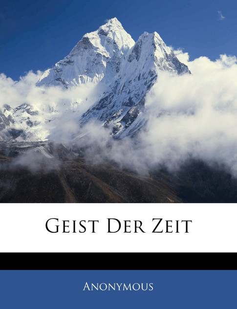 Geist Der Zeit, Zweite Auflage Geist Der Zeit, Zweite Auflage