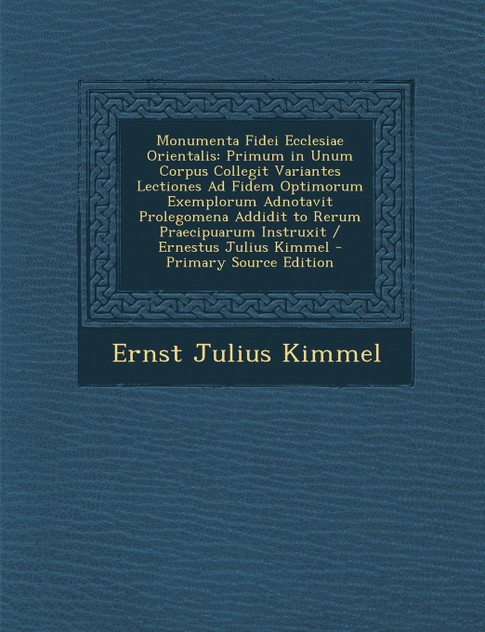 Monumenta Fidei Ecclesiae Orientalis Monumenta Fidei Ecclesiae Orientalis