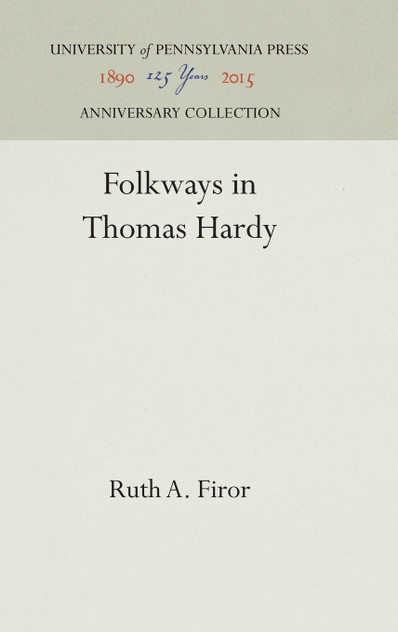 Folkways in Thomas Hardy
