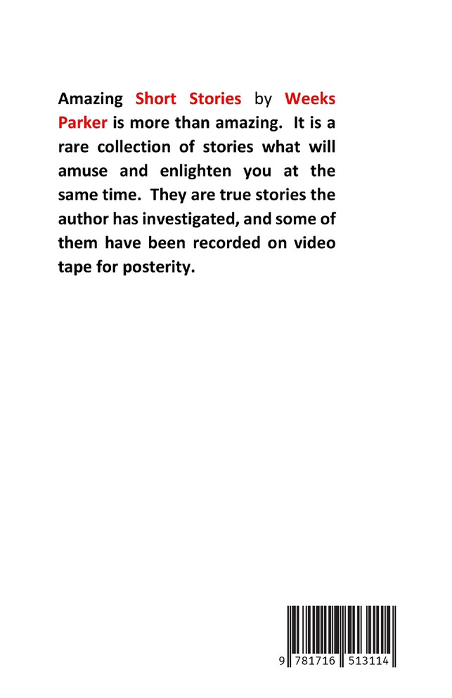 Amazing Short Stories by Weeks Parker