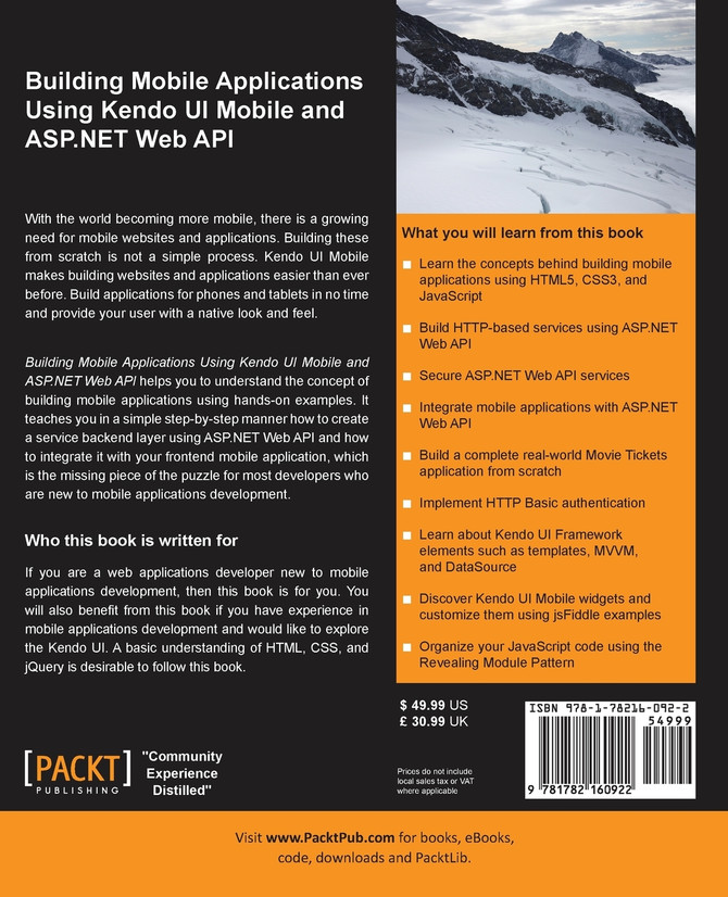 Building Mobile Applications Using Kendo Ui Mobile and ASP.Net Web API