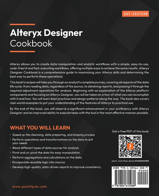 Alteryx Designer Cookbook