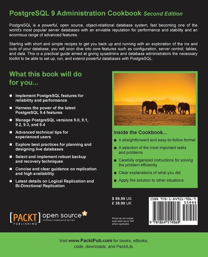 PostgreSQL 9 Administration Cookbook - Second Edition