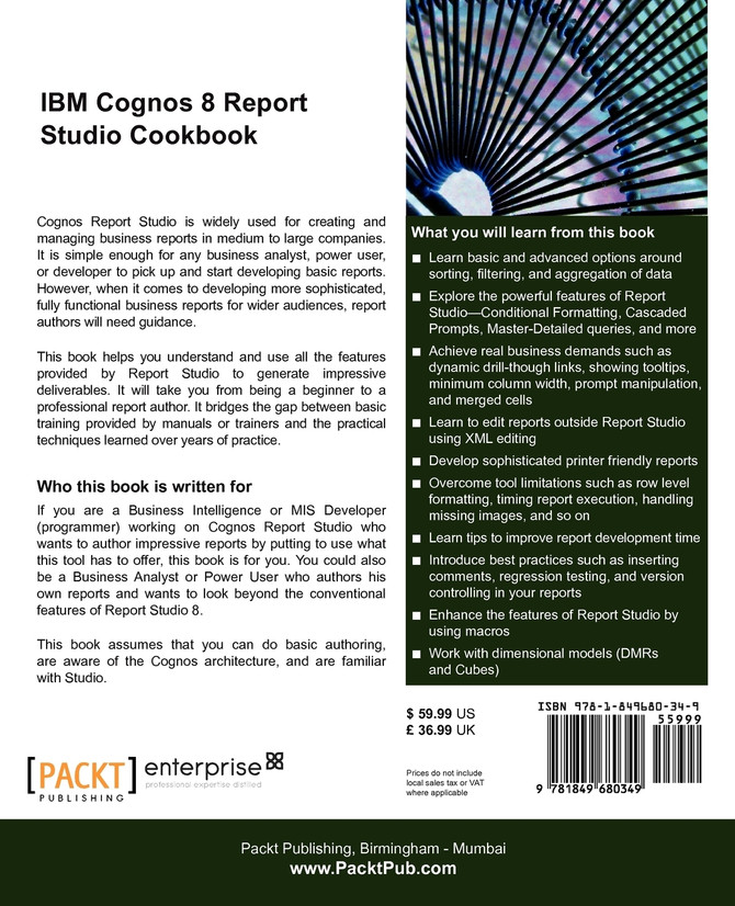 IBM Cognos 8 Report Studio Cookbook