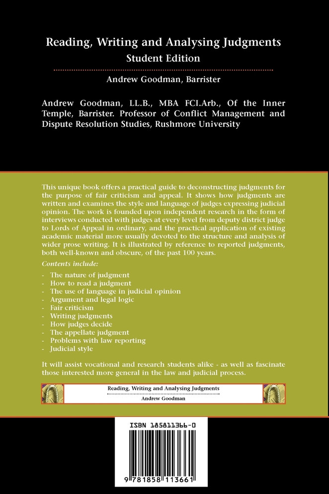 Reading, Writing and Analysing Judgments