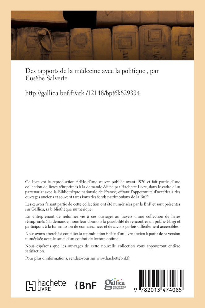 Des rapports de la médecine avec la politique