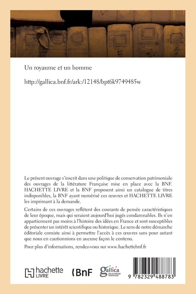 Un royaume et un homme