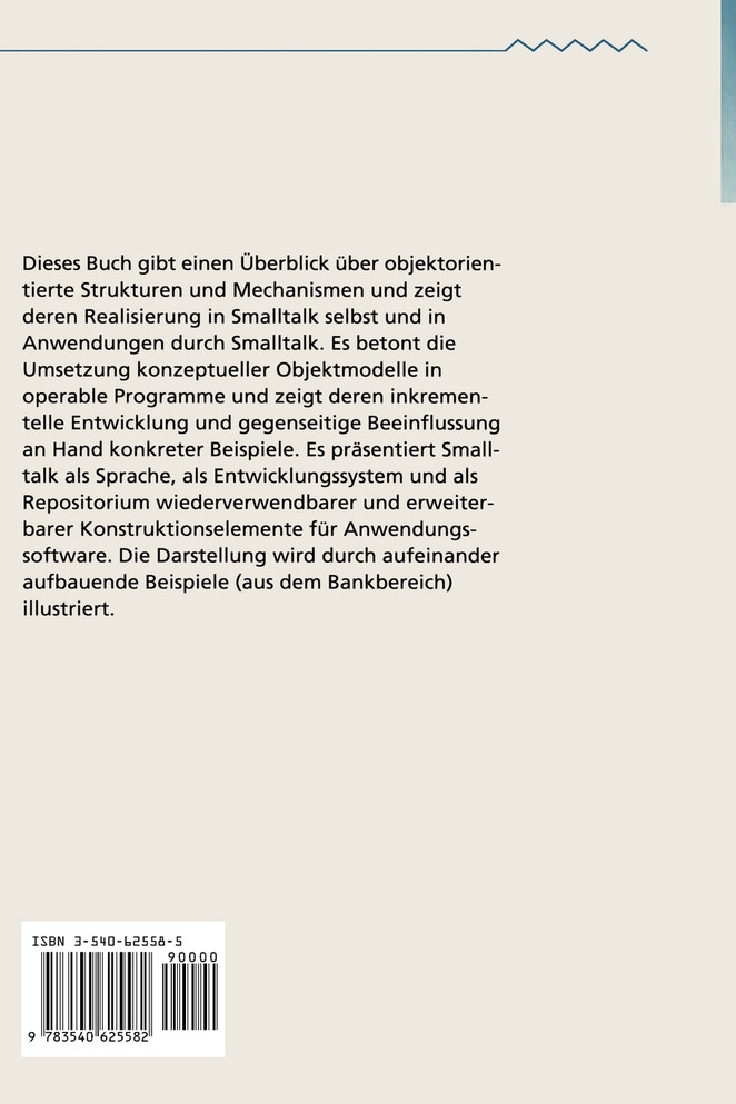 Objektorientierte Softwareentwicklung mit Smalltalk