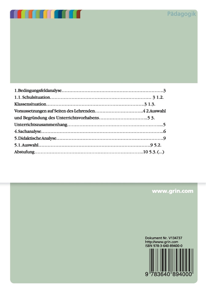 Bericht über das Unterrichtspraktikum im Fach Englisch an der Oberschule