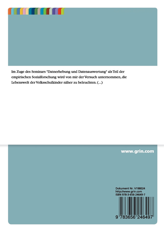 Lebenswelt der Volksschulkinder