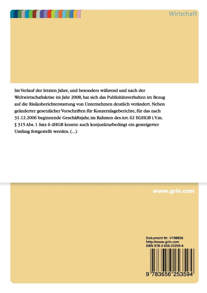Beurteilung der Qualität der Risikoberichterstattung der DAX-30 Unternehmen