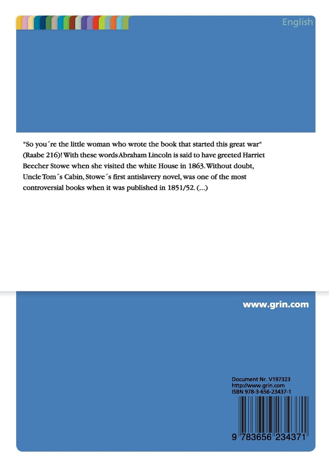 Harriet Beecher Stowe´s Uncle Tom´s Cabin