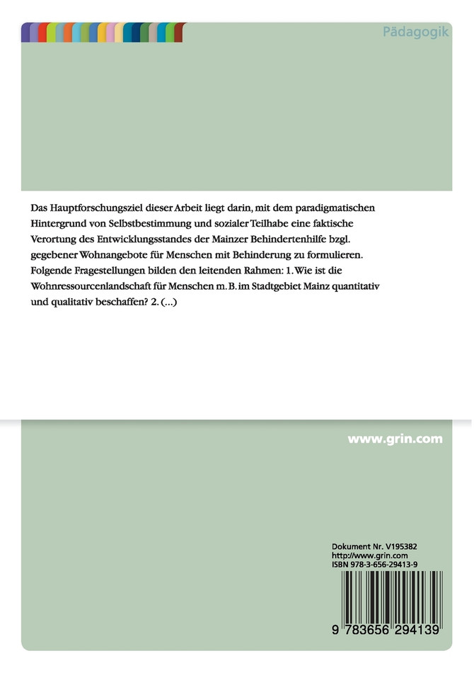 Selbstbestimmtes Wohnen mit Behinderung