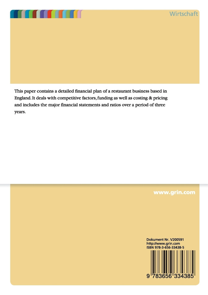 Restaurant Financial Plan