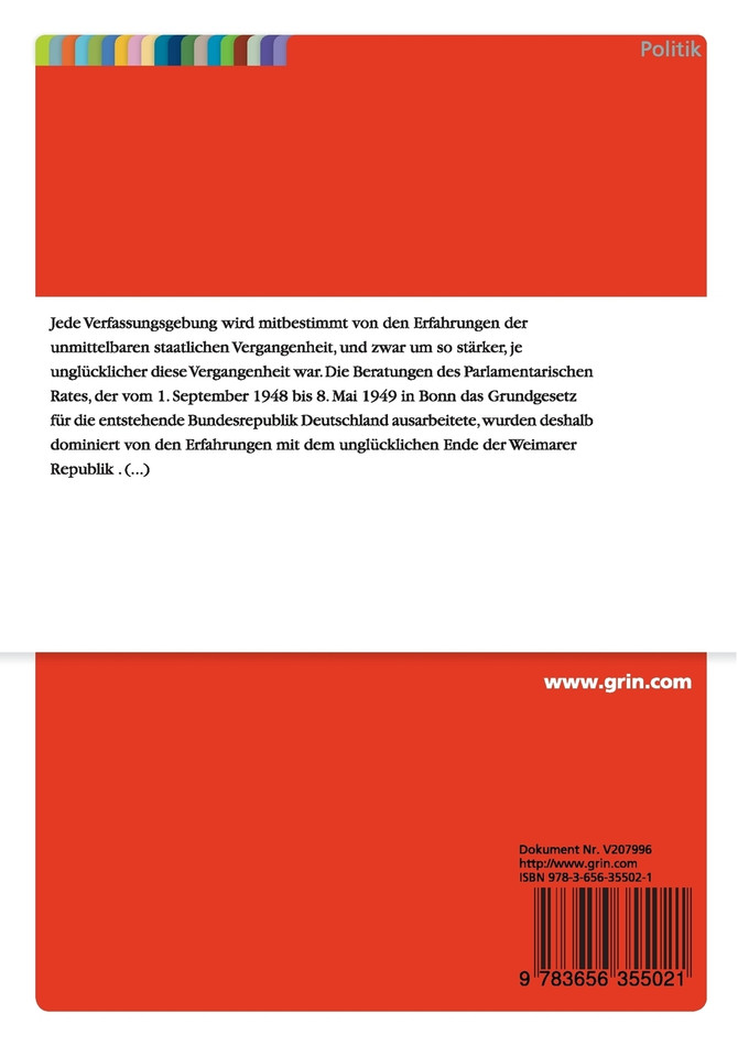 Das Ermächtigungsgesetz und die Konsequenzen des Grundgesetzes