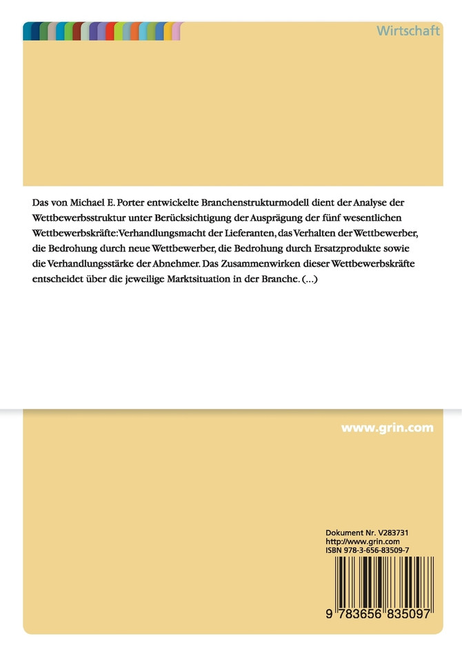 Analyse des Branchenstrukturmodells nach Michael E. Porter