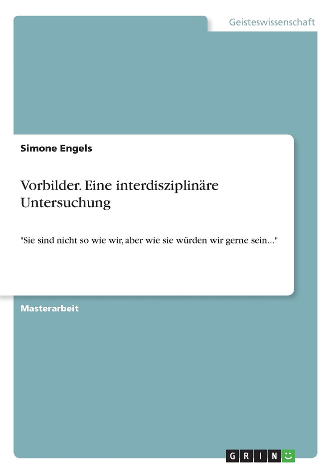 Vorbilder. Eine interdisziplinäre Untersuchung