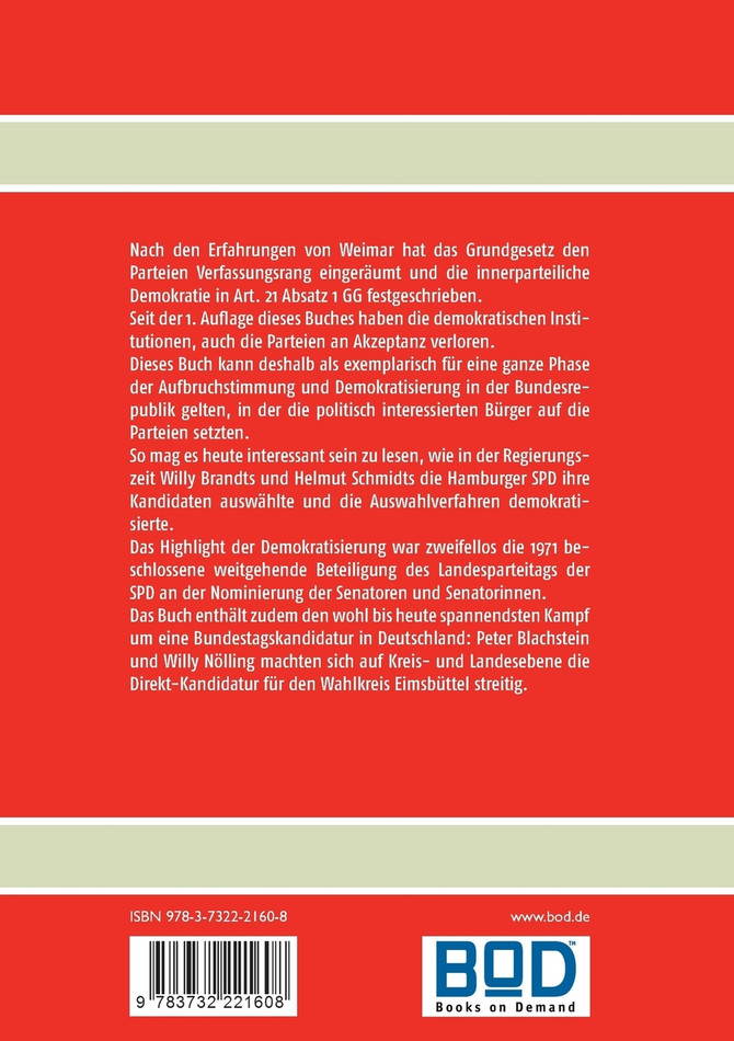 Kandidatenauswahl und innerparteiliche Demokratie in der Hamburger SPD