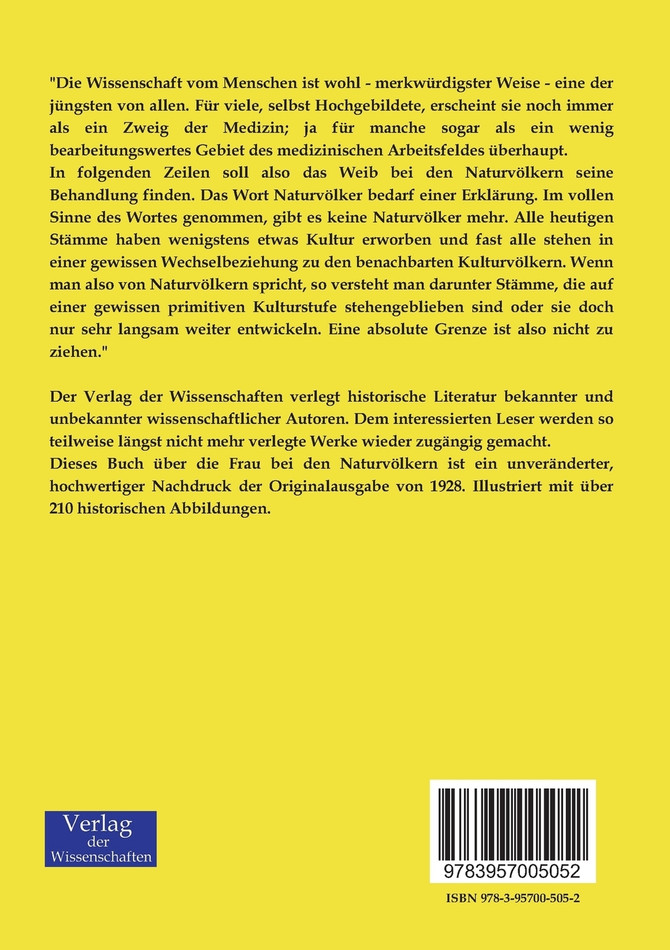 Das Weib bei den Naturvölkern