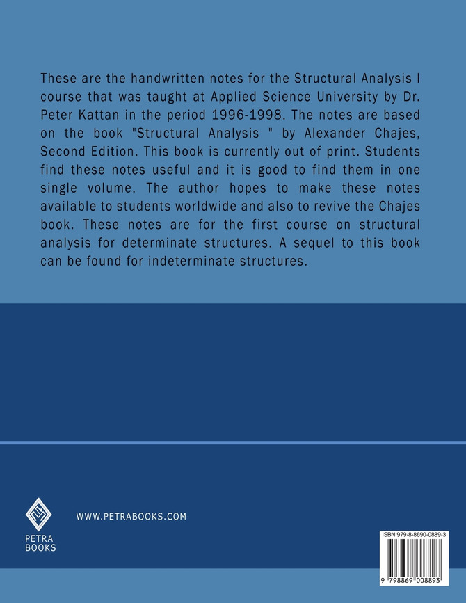 Structural Analysis I Lecture Notes