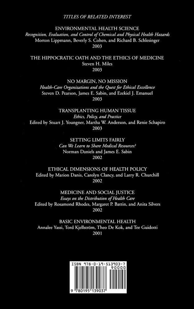 The Ethics of Environmentally Responsible Health Care