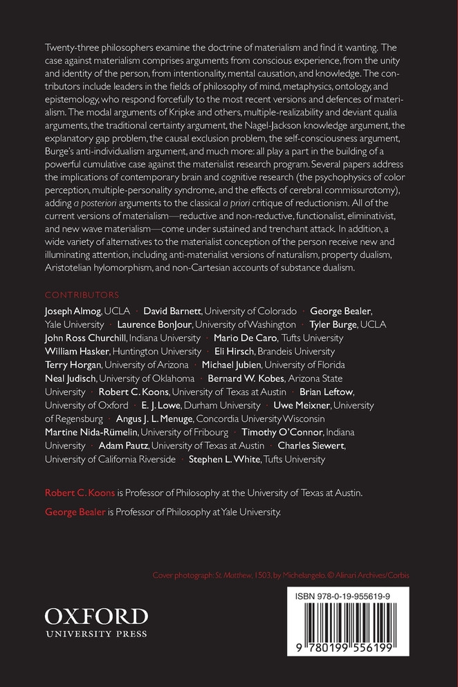 The Waning of Materialism