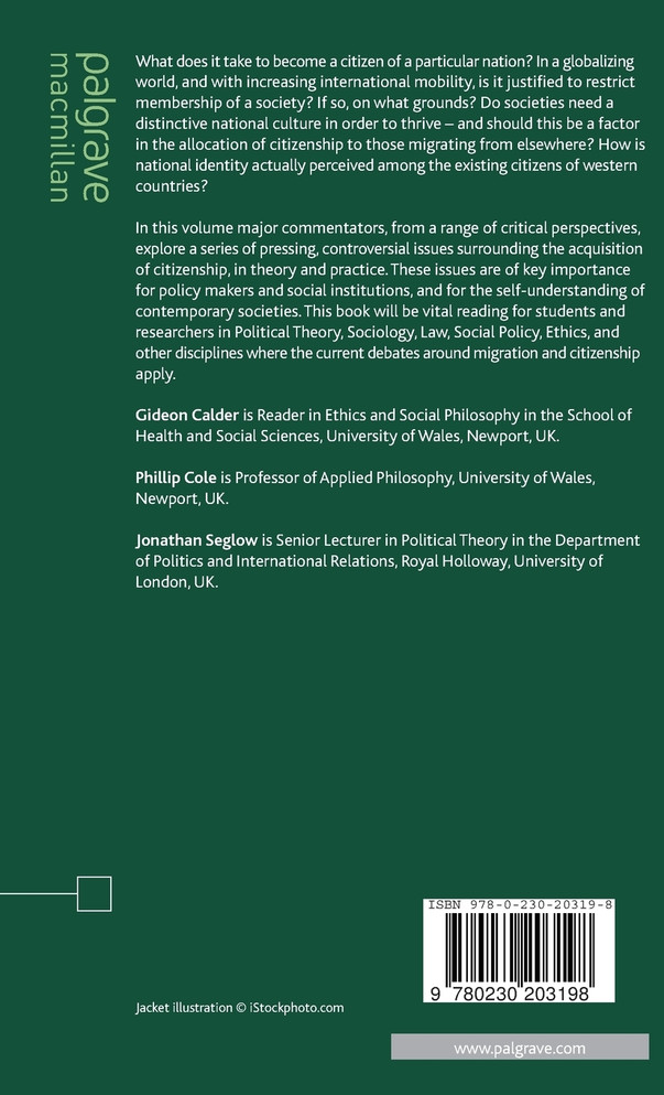 Citizenship Acquisition and National Belonging