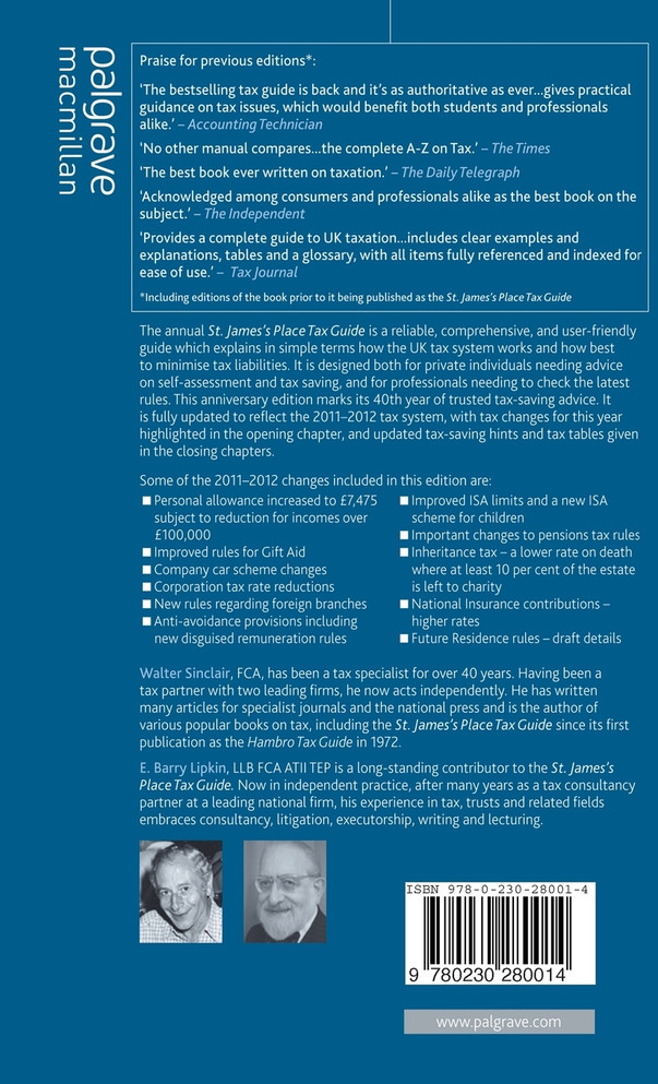 St. James's Place Tax Guide 2011-2012