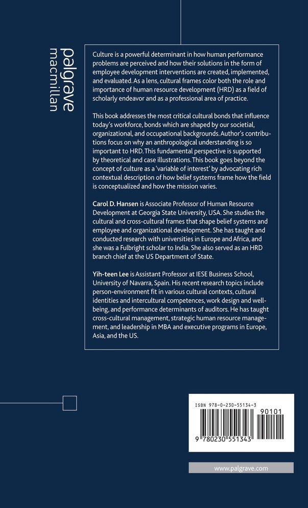 The Cultural Context of Human Resource Development