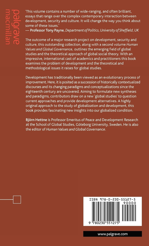 Sustainable Development in a Globalized World, Volume 1