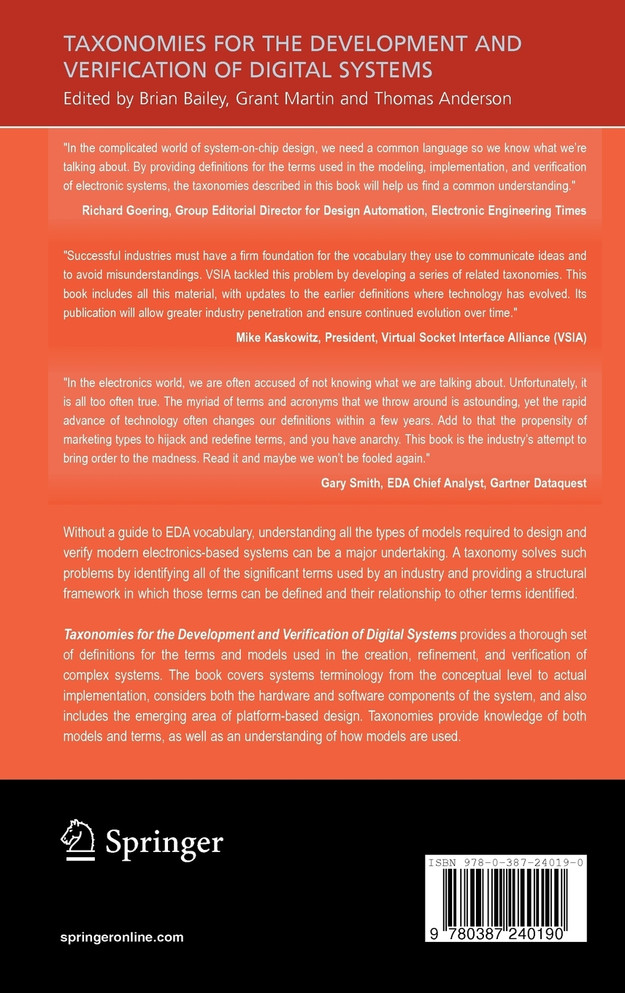 Taxonomies for the Development and Verification of Digital Systems