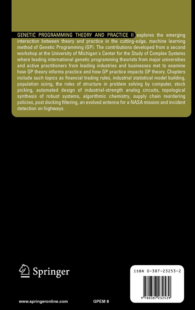 Genetic Programming Theory and Practice II