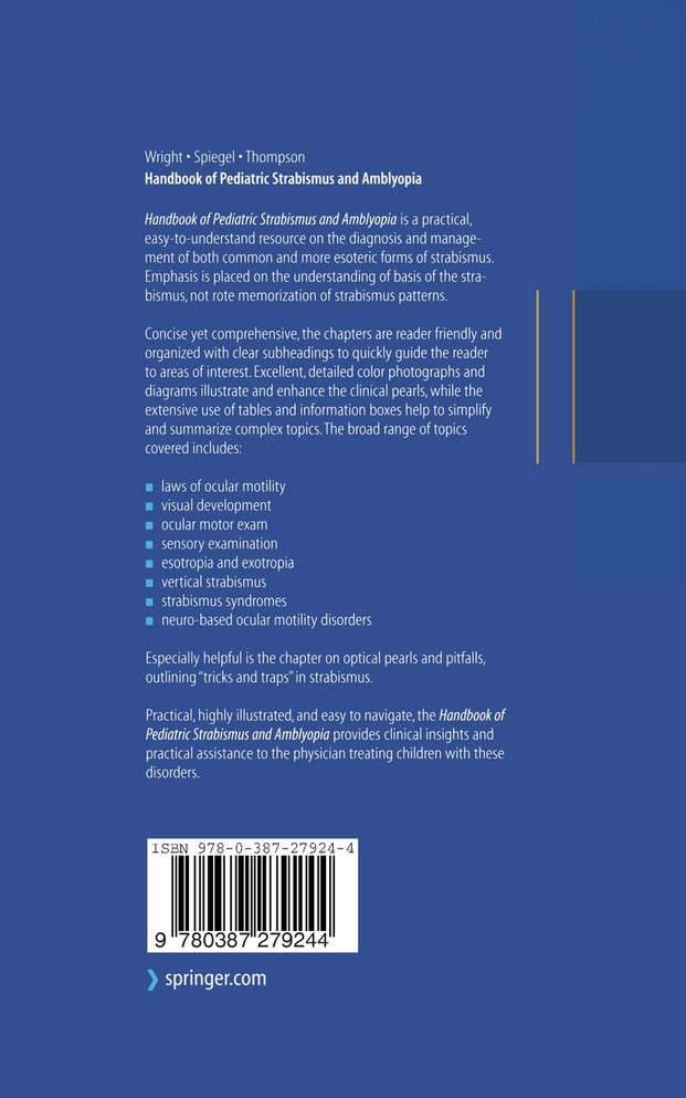 Handbook of Pediatric Strabismus and Amblyopia