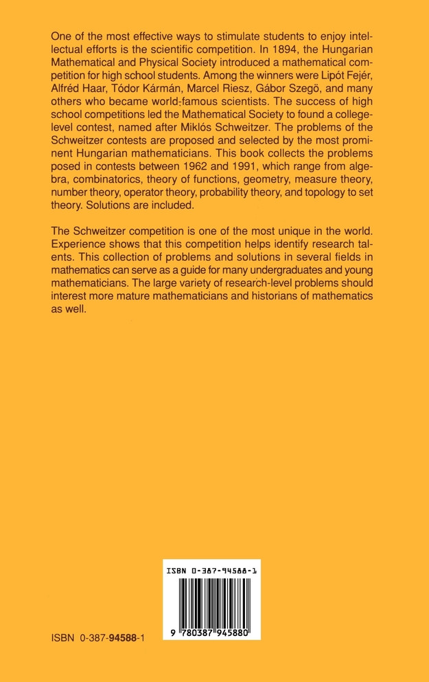 Contests in Higher Mathematics