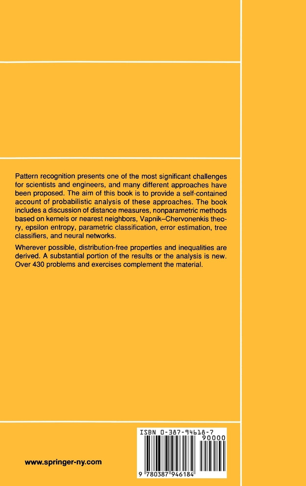 A Probabilistic Theory of Pattern Recognition