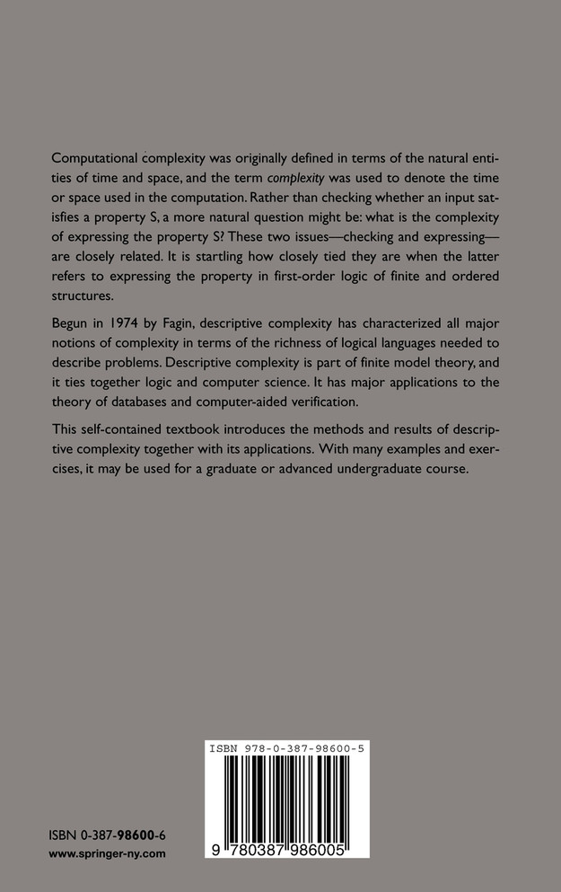 Descriptive Complexity