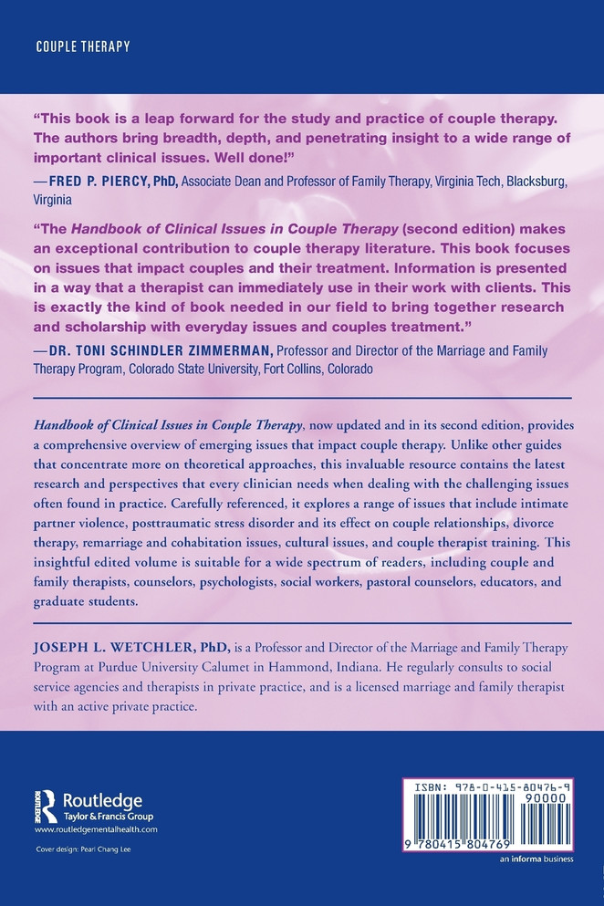 Handbook of Clinical Issues in Couple Therapy