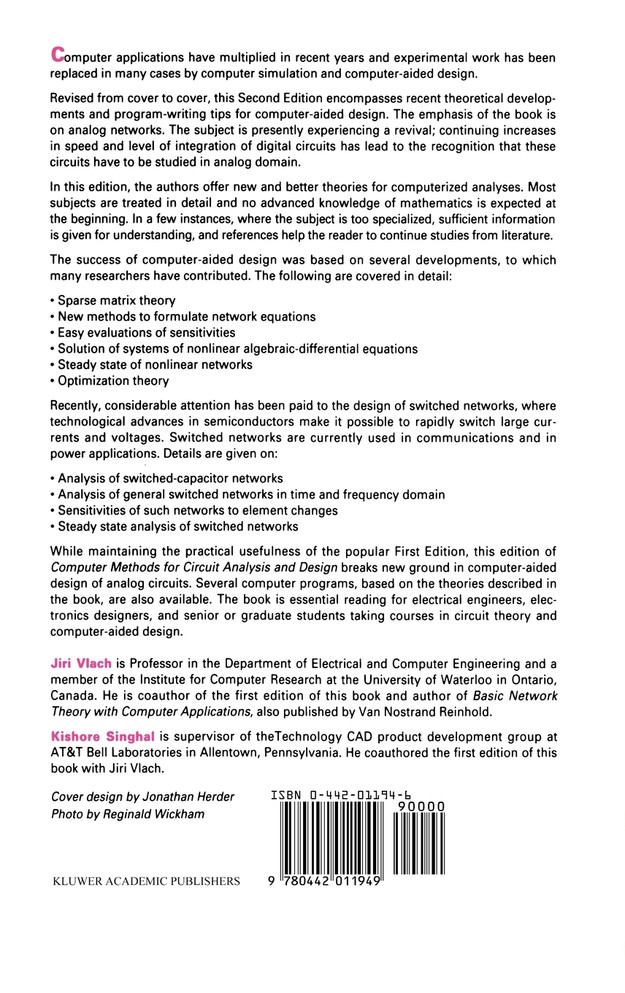 Computer Methods for Circuit Analysis and Design