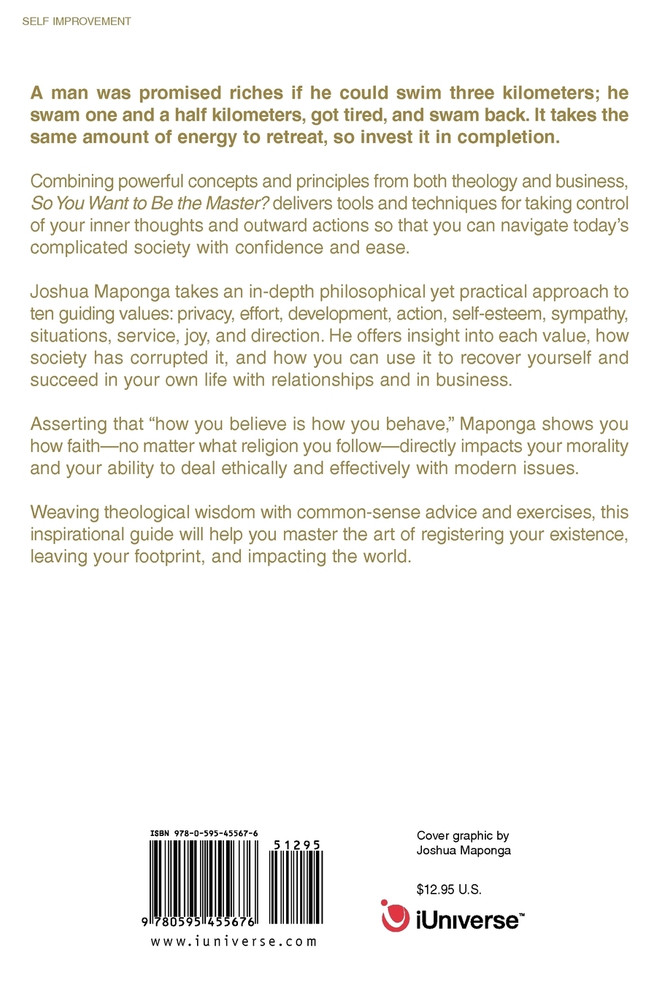 So You Want to Be the Master?