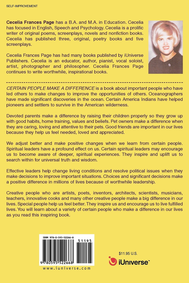 Certain People Make a Difference