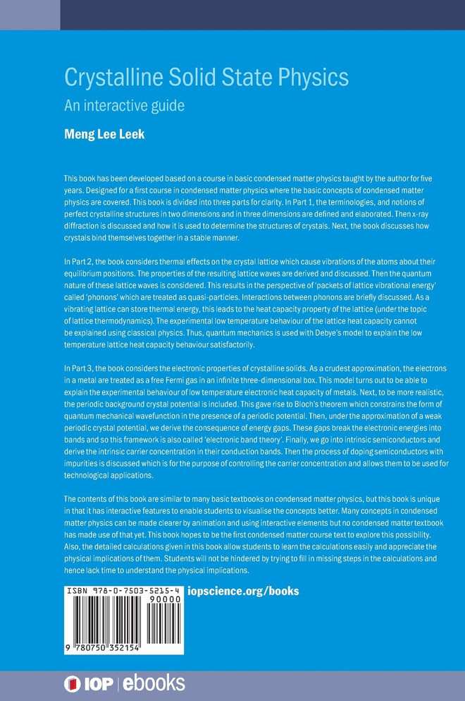 Crystalline Solid State Physics