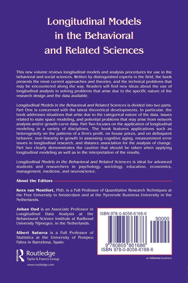 Longitudinal Models in the Behavioral and Related Sciences