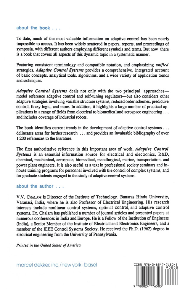 Adaptive Control Systems