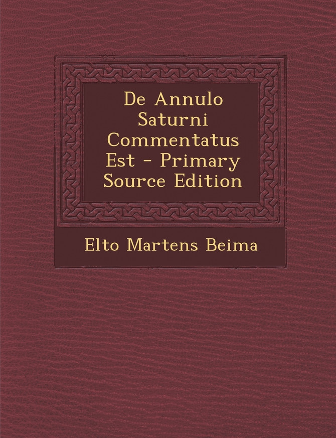 De Annulo Saturni Commentatus Est